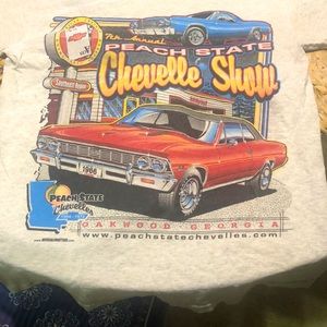 VIntage Tee Shirt-7th Annual Chevelle Show, Oakwood, Ga. Mens Med, aged well.
